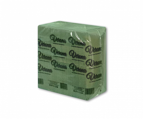 Бумажные салфетки "Верона" 400л интесив Зеленый 1/4 в интернет-магазине Кристалл Юг