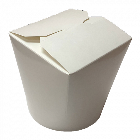 Упаковка контейнер SaaMi Чайна-бокс 700 мл Белый с круглым дном  в интернет-магазине Кристалл Юг