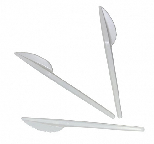 Нож столовый PS 16,5см Белый компакт 100шт/уп 1/40 в интернет-магазине Кристалл Юг