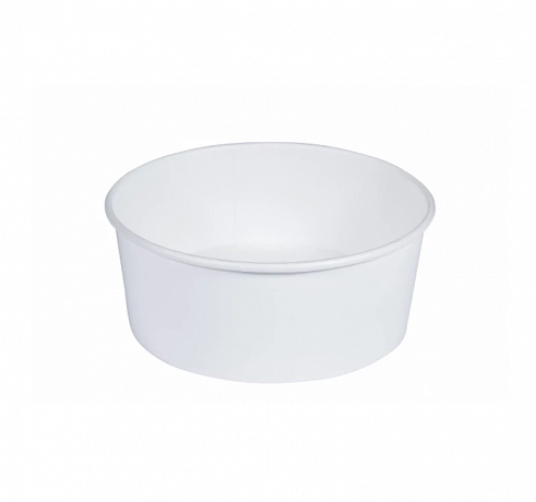 Упаковка контейнер SaaMi с круглым дном 750мл белый 150мм 50/300 в интернет-магазине Кристалл Юг