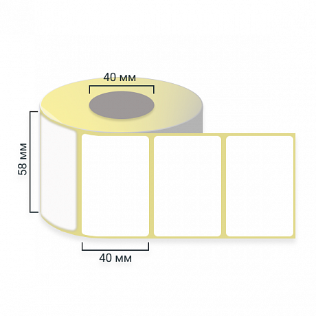 51757 Самоклеящиеся этикетки без препринта 58мм 58х40/40-700 12/48 в интернет-магазине Кристалл Юг